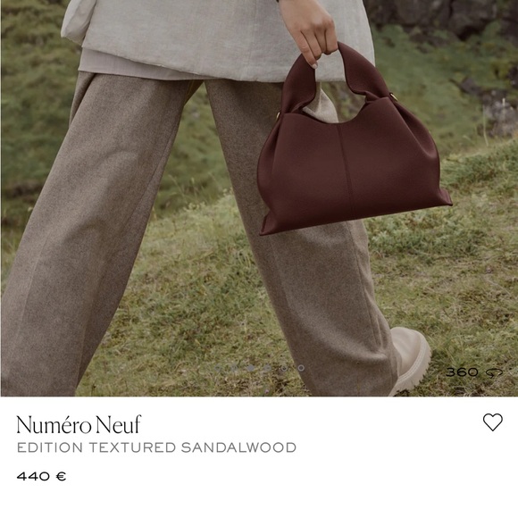 Polene Numéro Neuf Textured Brown Shoulder Bag - Picture 6 of 8
